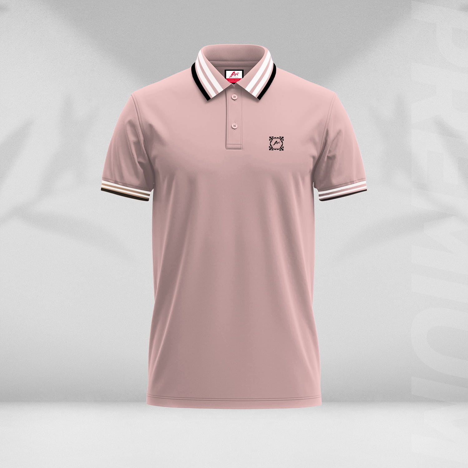Pink Cotton Polo Shirt - ART